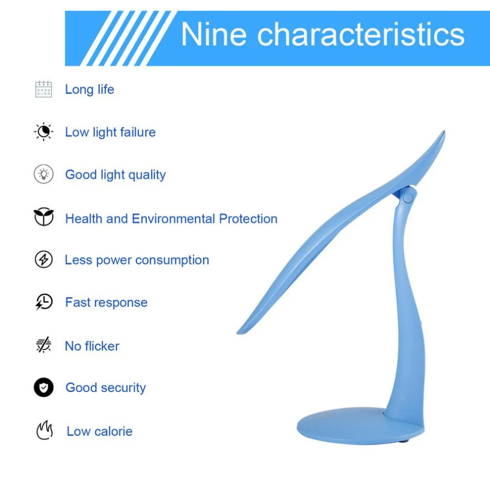 Модная настольная лампа для экономии энергии с регулируемой защитой глаз от