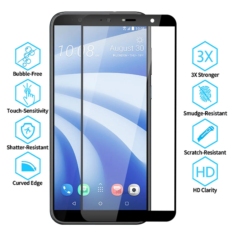 Полное покрытие из закаленного стекла для htc U12 Life Защитная пленка для экрана для htc U11 Plus Play Ultra U 11 12 6 ''защитное стекло