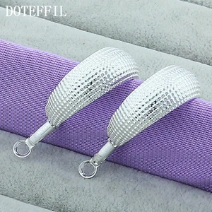 Серьги-кольца женские U-образные из серебра 925 пробы