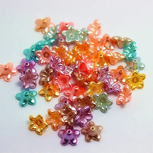 

1000pcs 10mm mixed colors ABS resin flower imitation pearls for DIY deco,SP024