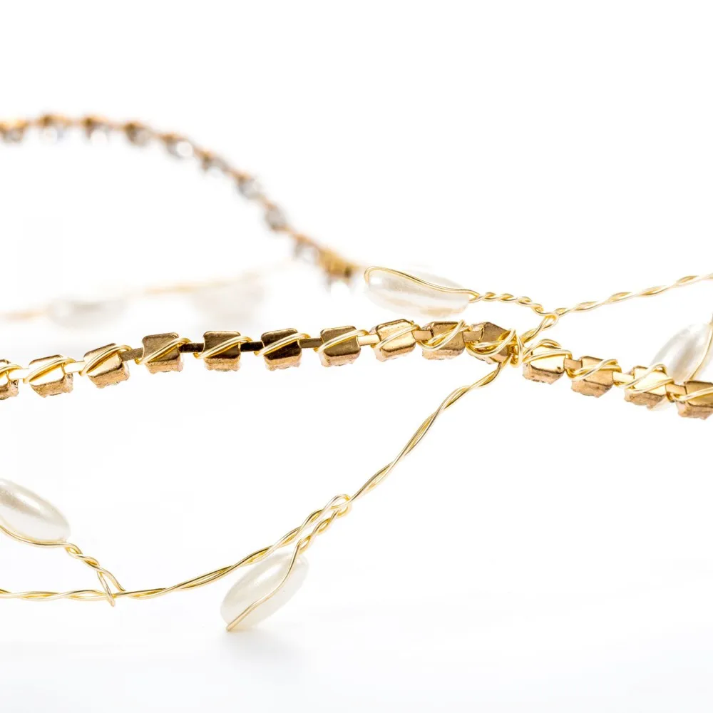 204 горный хрусталь Кристалл ободки свадебные аксессуары для волос Свадебная