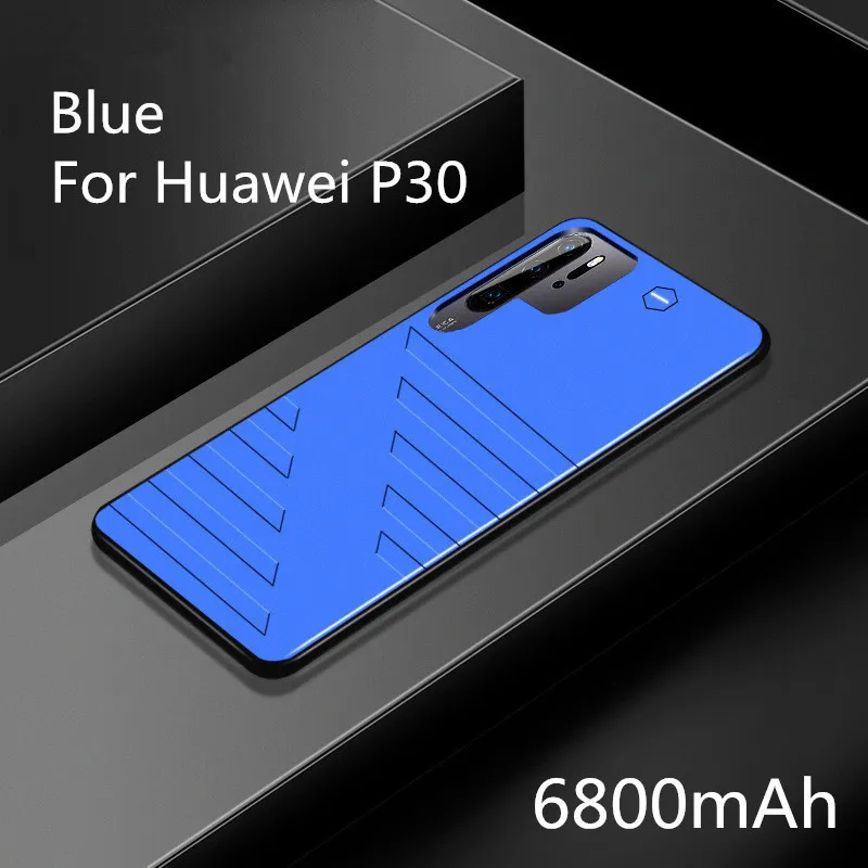 Чехол для аккумулятора Leioua 6800 мАч, внешний аккумулятор для huawei P30 30 Pro, отдельный Ультратонкий чехол для телефона, чехол для зарядного устройства - Цвет: For P30 Blue
