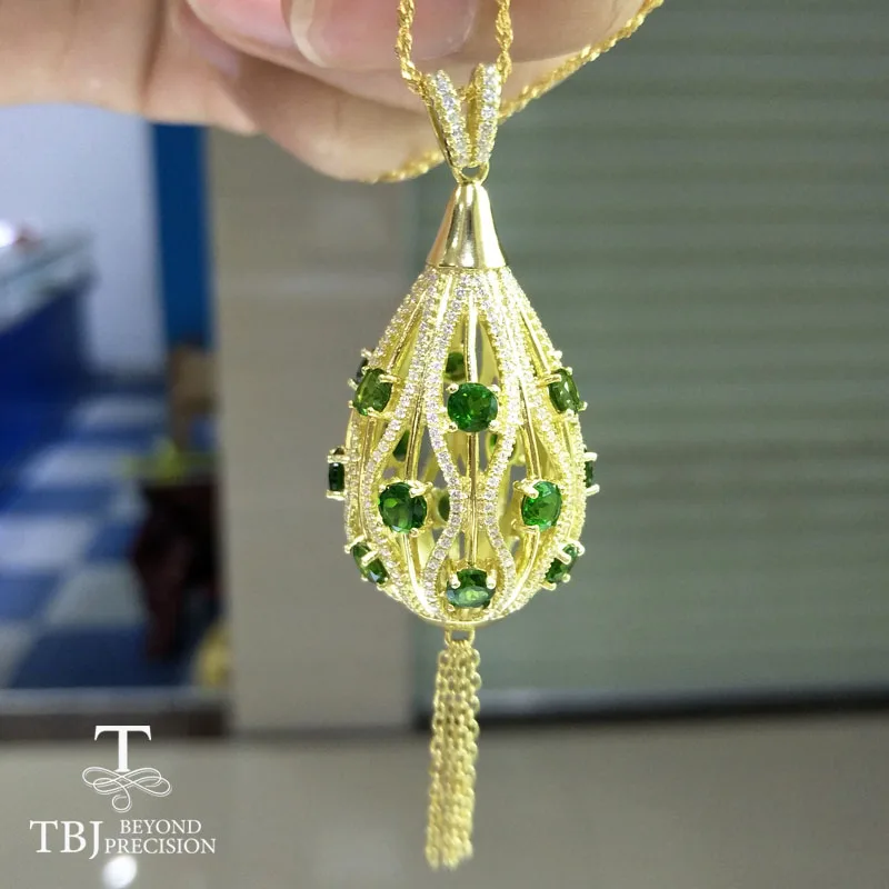 TBJ Роскошная подвеска для вечеринок ожерелье из стерлингового серебра 925 пробы