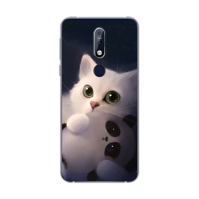 Ciciber для Nokia 8 7 1 6 5 3 2 Plus 9 PureView чехол телефона X7 X6 X5 X3 мягкий TPU милый кот с животными |