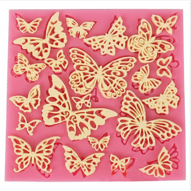 Торта бабочка Кружево силиконовые DIY Фондант Sugarcraft Шоколад Gumpaste Плесень Торт