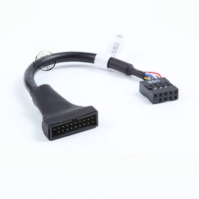 

New USB 2.0 9Pin Housing Male To Motherboard USB 3.0 20pin Female Cable Connect USB 2.0 Motherboard Drop Shipping