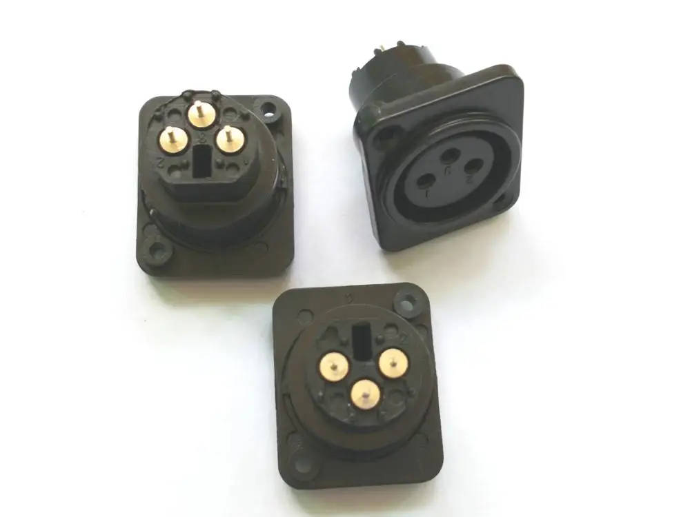 

50PCS 3 Pin XLR female socket Panel Mount ADAPTER CONNECTOR