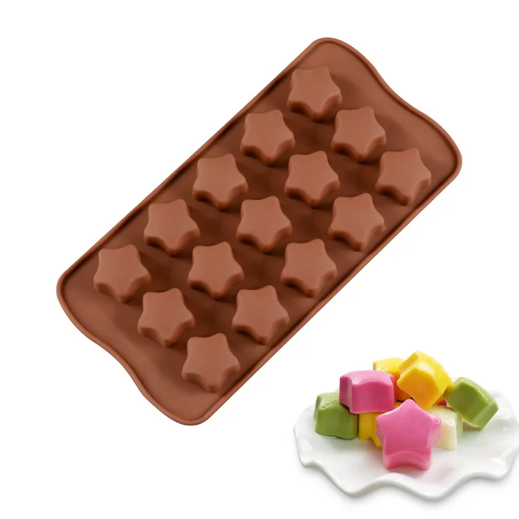22 - Star Silikolove Fondant Cake Decorating Tools Nonstick Silicone Mold Chocolate Jelly Pudding Molds for Baking Kitchen Sugarcraft - Цвет: 22 - Star