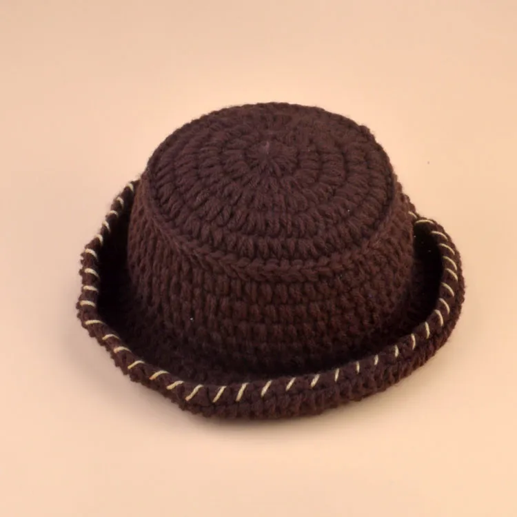 Moeble новейший вязаный крючком детский ковбойский комплект шапка ботинки