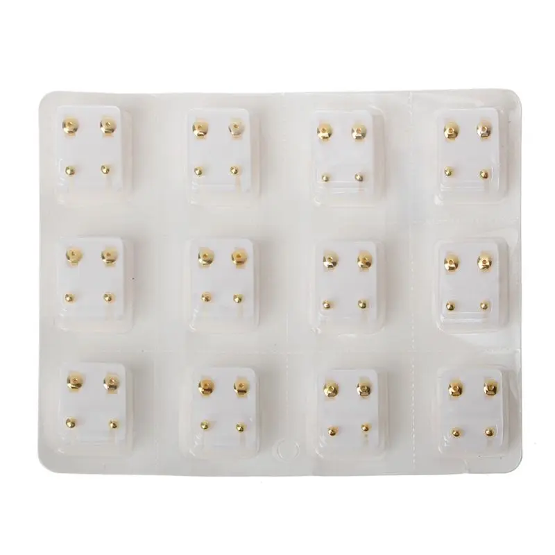 12 Pairs Ear Piercing Gun Earring Disposable Set Hypoallergenic Ear Stud Jewelry