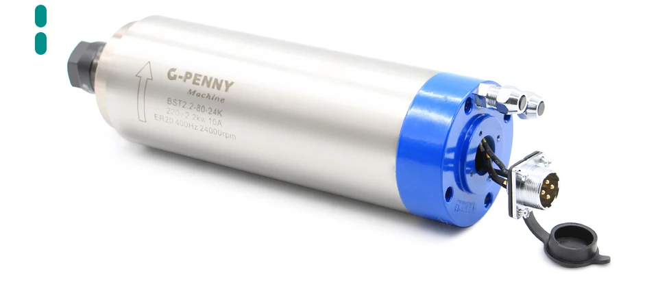 G-PENNY 2.2KW ER20 комплект шпинделя с водяным охлаждением мотор шпинделя водяного охлаждения и 2.2kw инвертор и 80 мм кронштейн шпинделя и 75 Вт водяной насос