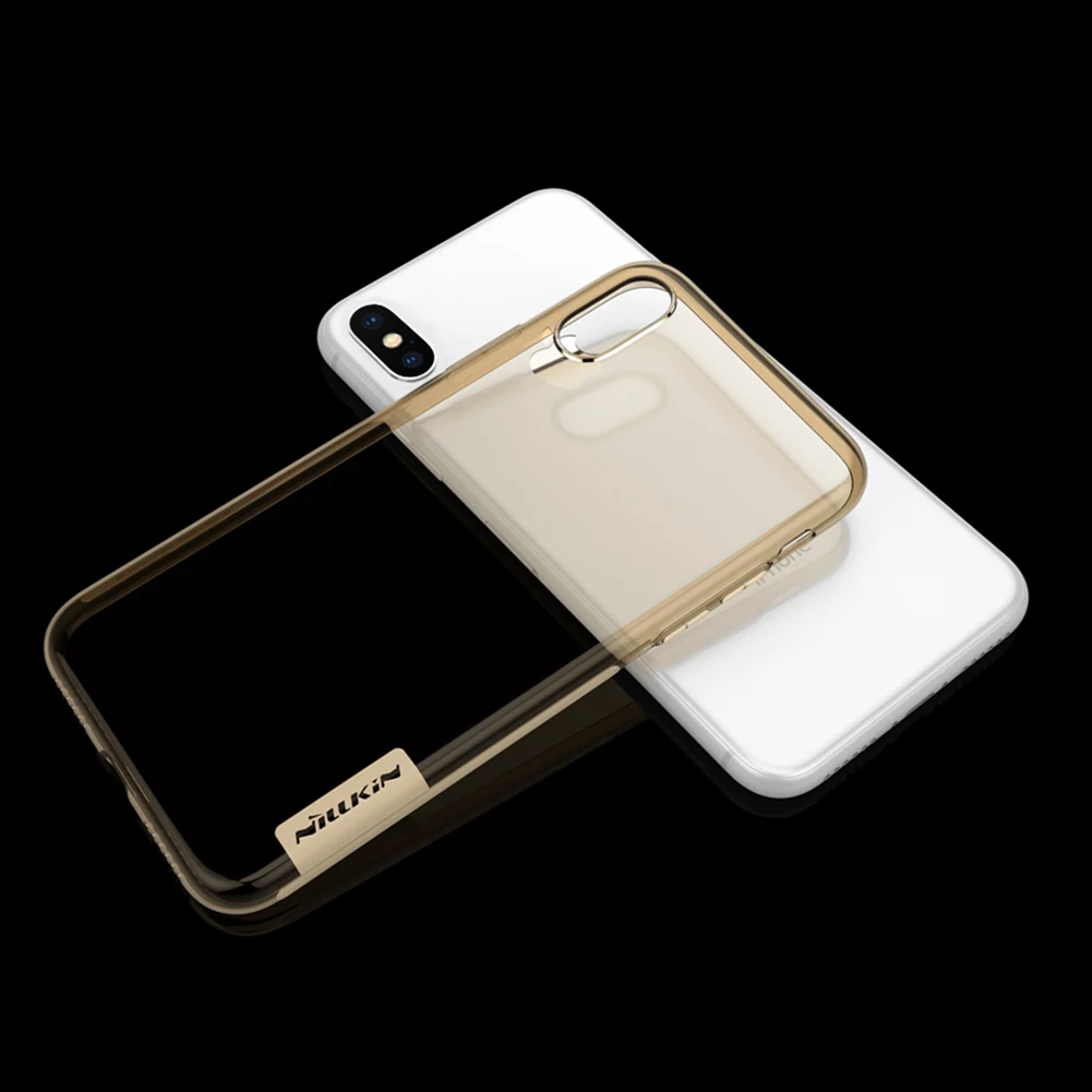 Чехол для Apple iPhone XS чехол X прозрачная задняя крышка серии Nillkin Nature из ТПУ