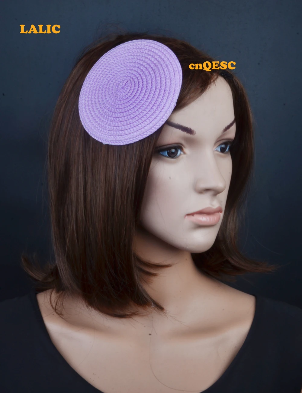 Обнаженная Розовая 11 СМ Круглая PP Соломенная основа дисковая тарелка Вуалетка