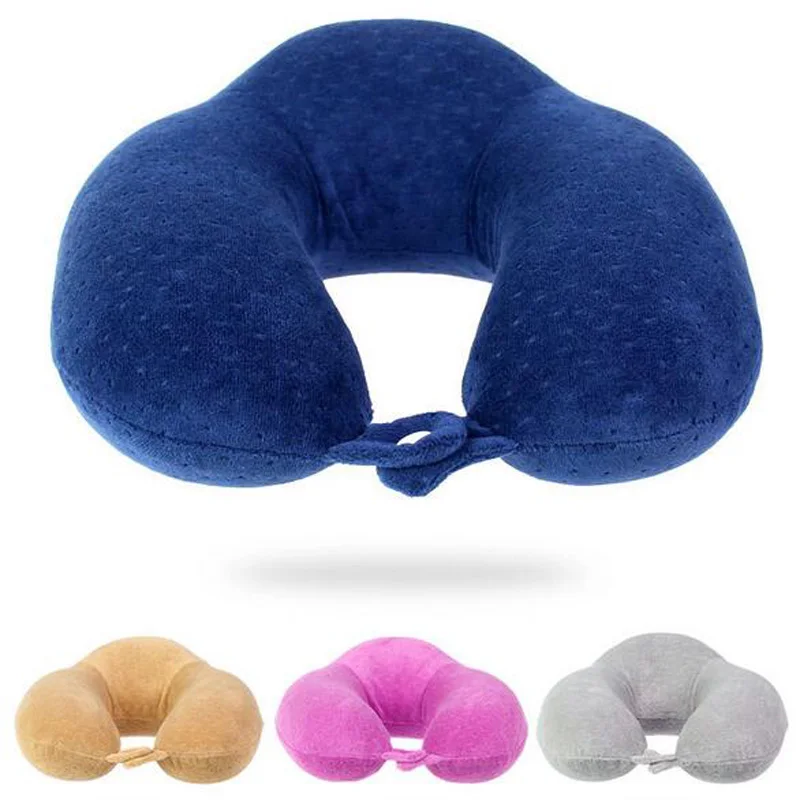Вельветовая подушка для здоровья Ushape путешествий удобная с эффектом памяти шеи