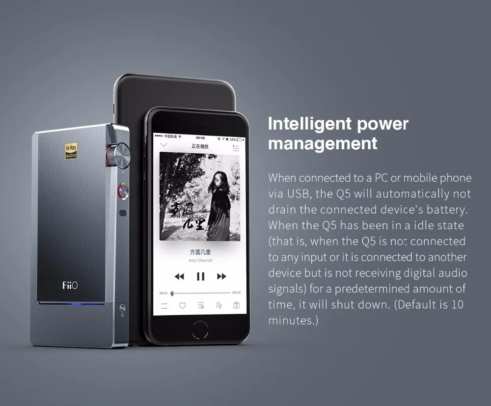 Fiio Q5 Bluetooth портативный усилитель для наушников и ЦАП с высоким разрешением DSD HIFI AMP DSD декодер MFi усилитель звука USB DAC