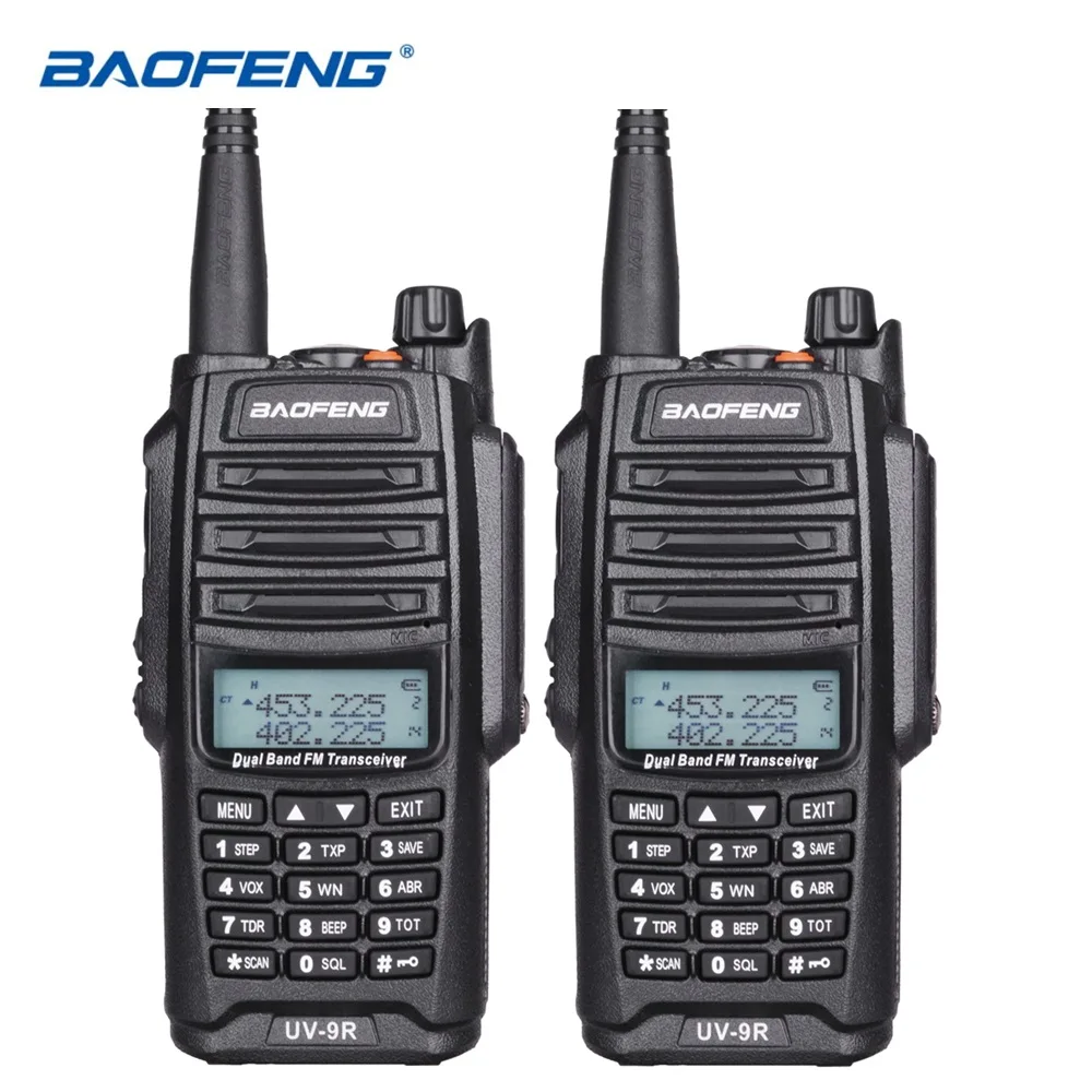 2Pcs Original Baofeng UV-9R Walkie Talkie 10km IP67 Waterproof Dual Band UV9R Ham Radio Comunicador UV 9R CB Radio Transceiver