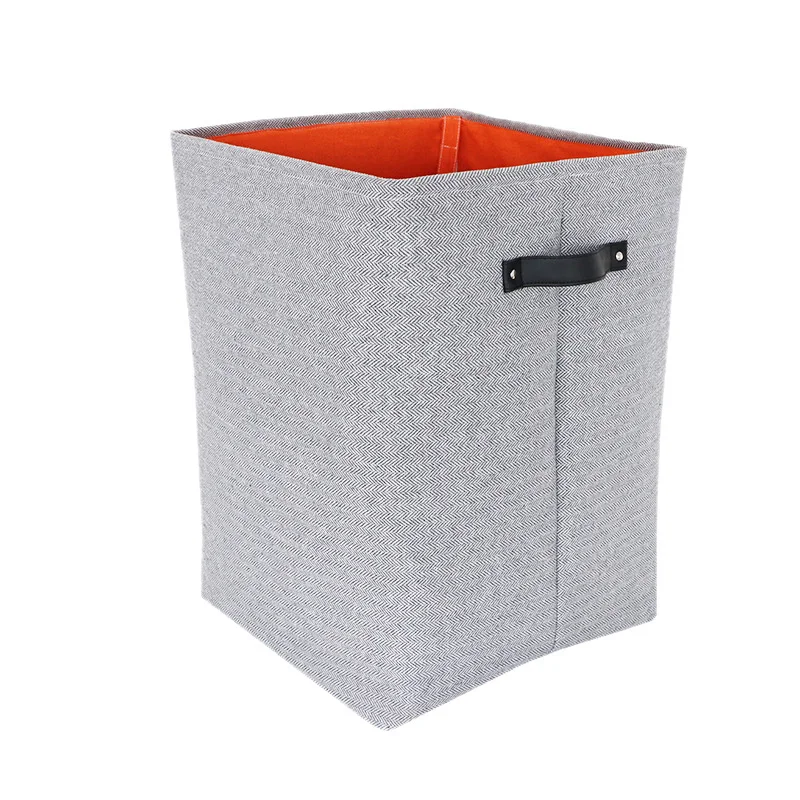 LUDA Grey Felt Storage Basket Bedroom Closet Clothing Toy Storage Bin with Handle Foldable Laundry Basket Dirty Clothes Hamper - Цвет: medium