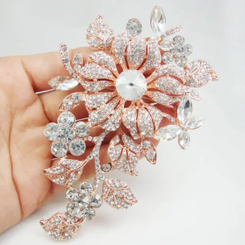 Женский винтажный цветок цвет розового золота стразы|women brooches|brooch pinspin brooch |