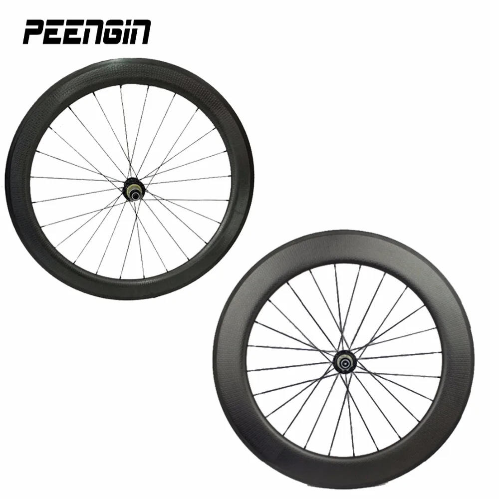 melhor Covinha De Carbono Misturado Clincher Rodas Moonscape Golf Jantes Pilar Falou Rodados Velocidade 25mm,50 + 80mm Frente Roda De Bicicleta Traseira