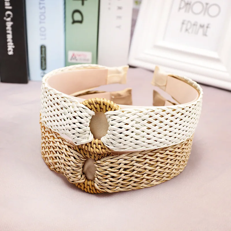 2019 Модные Винтажные повязки для волос ручной работы в стиле Рафи Женская лента