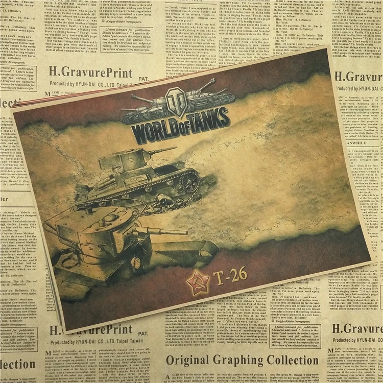 World of Tanks WOT A gather The Second War Tank украшение для дома крафт игра постер рисунок ядро
