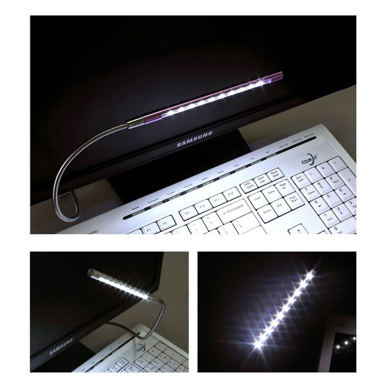Usb Metal 10 Light Клавиатура ноутбука небольшой ночной свет Светодиодная настольная