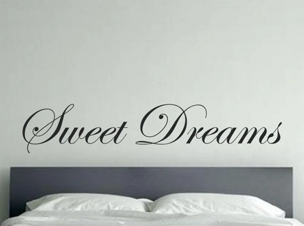 Виниловые настенные наклейки с надписями и надписью Sweet Dreams цитаты на стену для