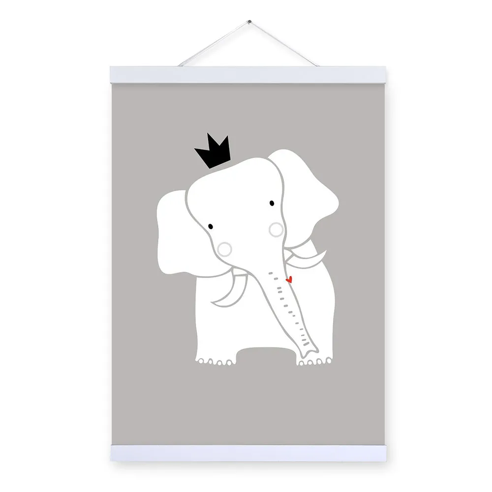 Скандинавский минималистичный мультфильм Король животные Лев Жираф