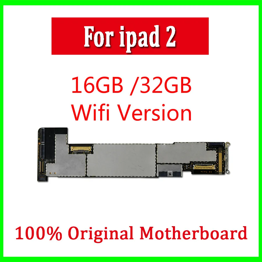 Оригинальная разблокированная материнская плата для iPad 2 WiFi WLAN 16 ГБ 32 версия Ipad с