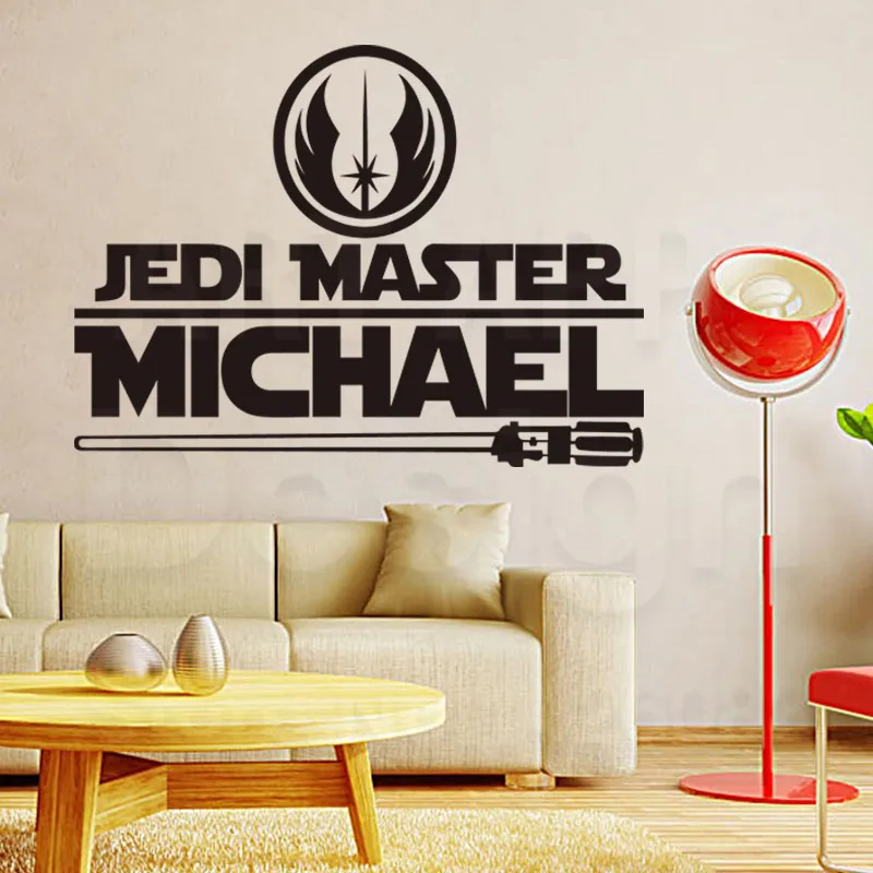 Искусство новый дизайн home decor виниловые Мастер-Джедай слова стикер стены дешевые