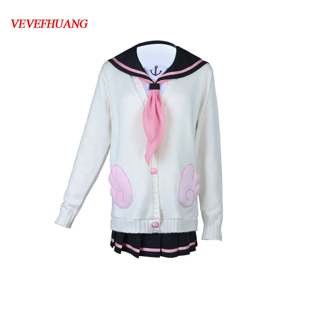 

VEVEFHUANG Azur Lane Unicorn Cosplay Costumes Games Knit Jacker Sweatshirts Skirt School Uniform Unicorn Bag Wig For Women Girls