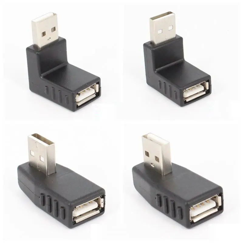 Разъем адаптера для ноутбука USB 2 0 A Male Female под углом 90 градусов