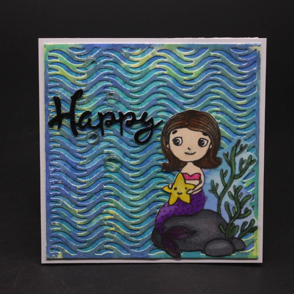 ZhuoAng Mermaid design metal cutting mold scrapbook album embossed relief DIY paper card making decorative process | Дом и сад