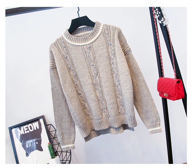ALPHALMODA,, Conjunto Feminino, тяжелая работа, кристалл, роскошные костюмы, женский элегантный свитер, юбка, наборы,, женские костюмы