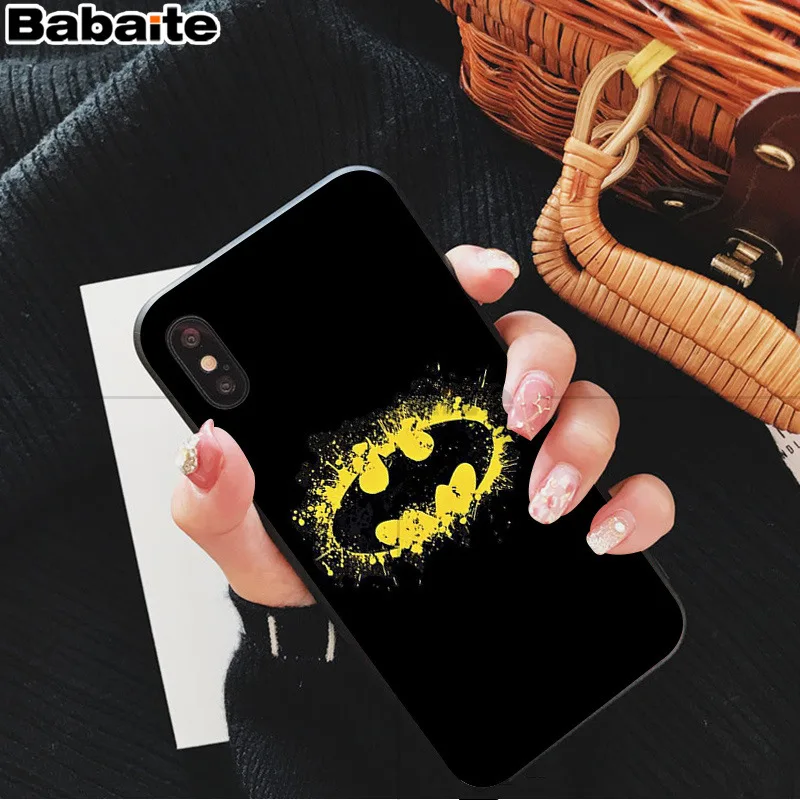 Babaitemic Бэтмен Джокер Харли черный мягкий чехол для телефона iPhone 5 5Sx 6 7 7plus 8 8Plus X XS MAX XR