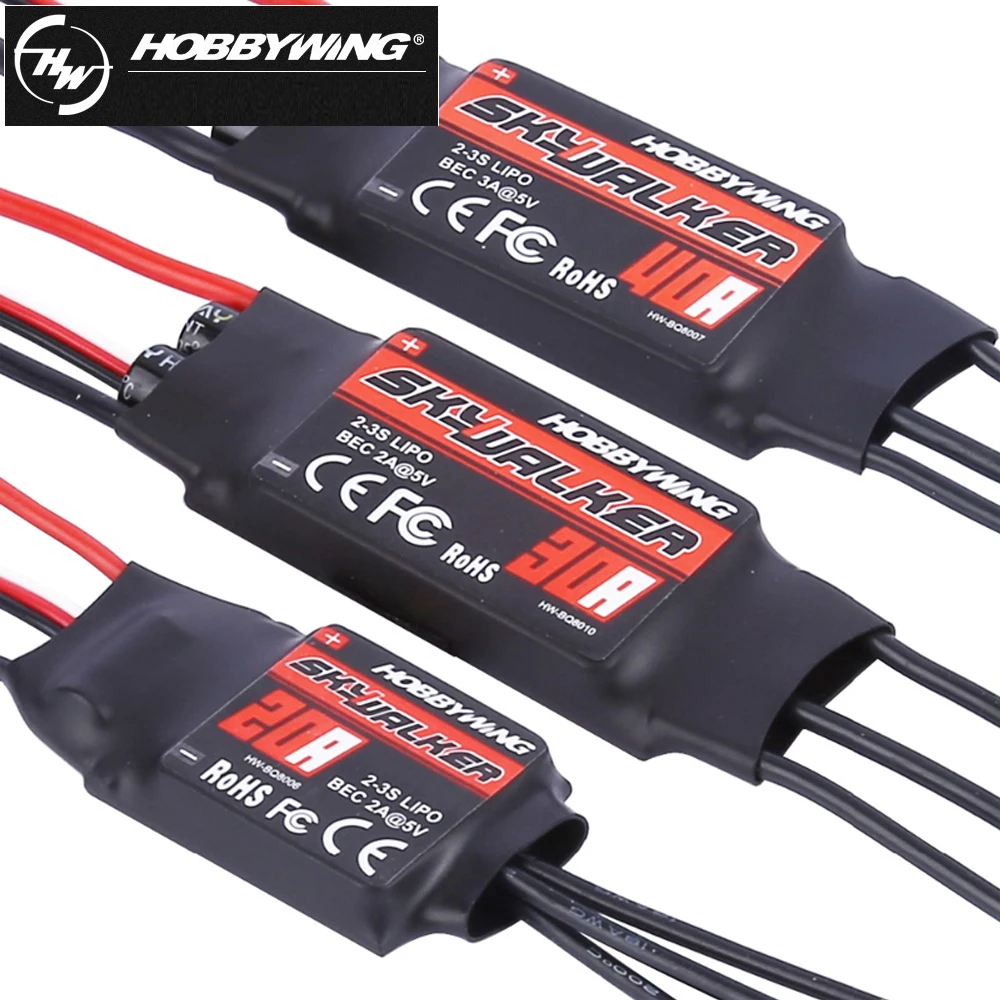 4 шт. Hobbywing Skywalker 15A/20A/30A/40A/50A/60A/80A контроллер скорости с UBEC для RC FPV Квадрокоптер RC Самолеты вертолет