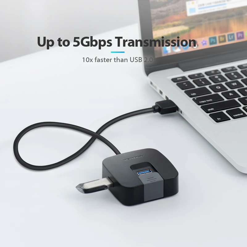 Концентратор Vention с 4 портами USB 3 0 порт питания Micro и держатель для телефона usb