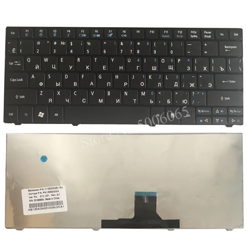 Русская клавиатура для ноутбука acer Aspire 1420P 1820PT 1420 1430 1551 1820 1430Z 752H 753H 721H P1VE6 RU |