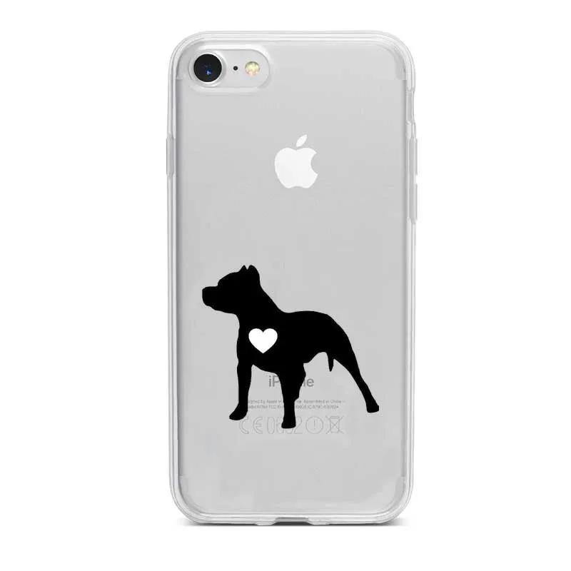 TPU Питбуль милая собака питомец питбуль силиконовый Suave TPU чехол Capa Do Telefone para o iphone11 11PRO 11PROMAX X XR XSMAX 6 7 8 Plus 5 - Цвет: TPU