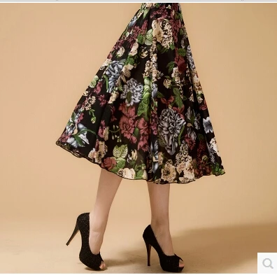 Новинка 2016 года летняя хлопковая Свободная юбка с эластичной талией для женщин