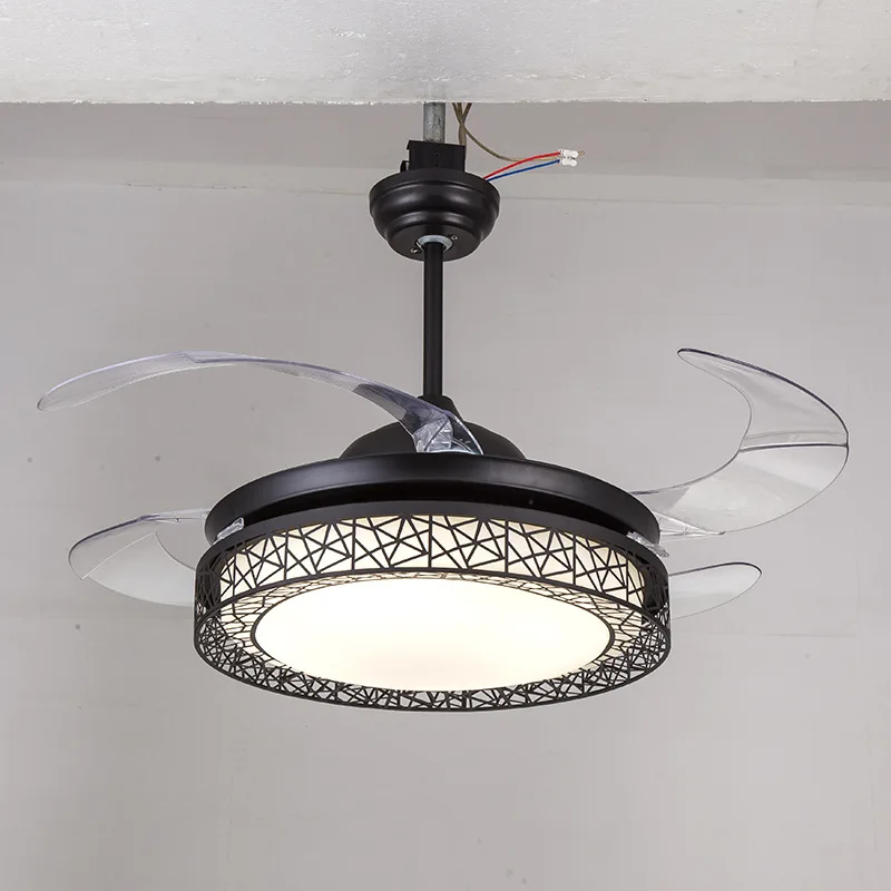36/42 Inch Nordic Invisible 36w LED Fan Lamp Home Dining Room Electric Bird Nest Led N1391 | Освещение