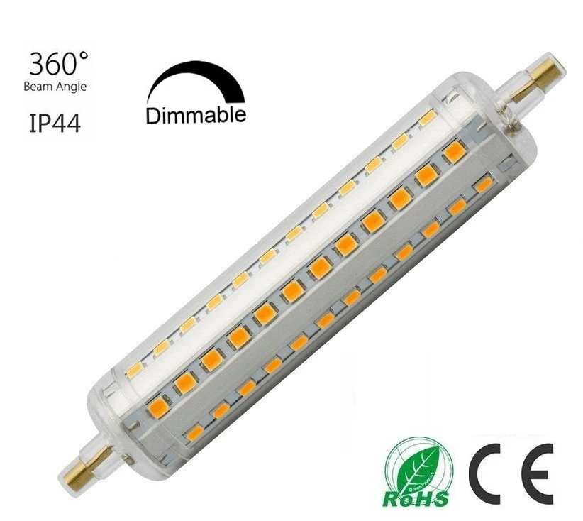 

Newest led R7S light 118mm 360 degree dimmable 15W SMD2835 J118 R7S lamp 25mm diameter perfect replace the halogen lamp