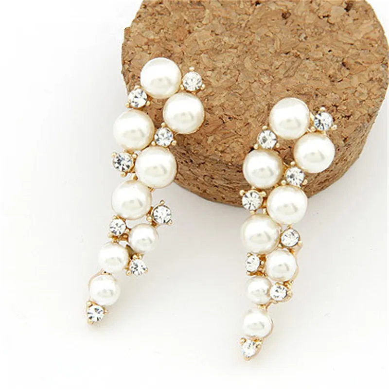 Pendientes Мода Имитационные Pearl Серьги для Женщин Brinco Ювелирные Изделия Заявление