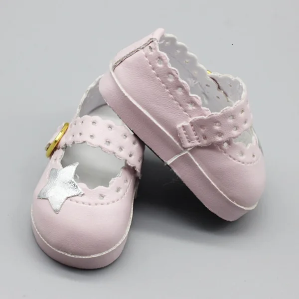 star pink 1 пара Горячая стиль куклы обувь для 1/4 16 дюймов салон детская обувь 6,5*2,8 см - Цвет: star pink