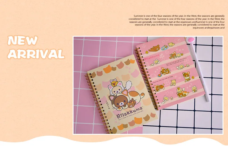 Kawaii Япония мультфильм Rilakkuma блокнот дневник pocket book офисные школьные принадлежности Япония стационарный милый блокнот для детей