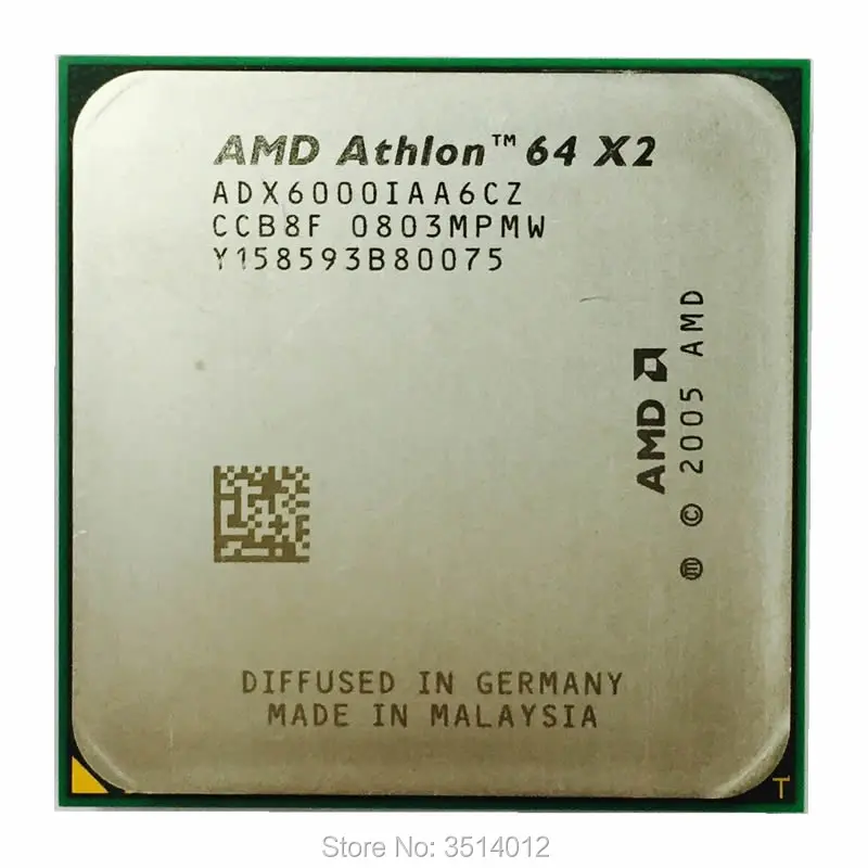 Двухъядерный процессор AMD Athlon 64 X2 6000 + 3 ГГц ADX6000IAA6CZ Разъем AM2|athlon x2|athlon x2 6000cpu processor |