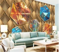 wellyu custom wallpaper papel de parede geometric abstract oil painting 3d embossed background wall papier peint behang