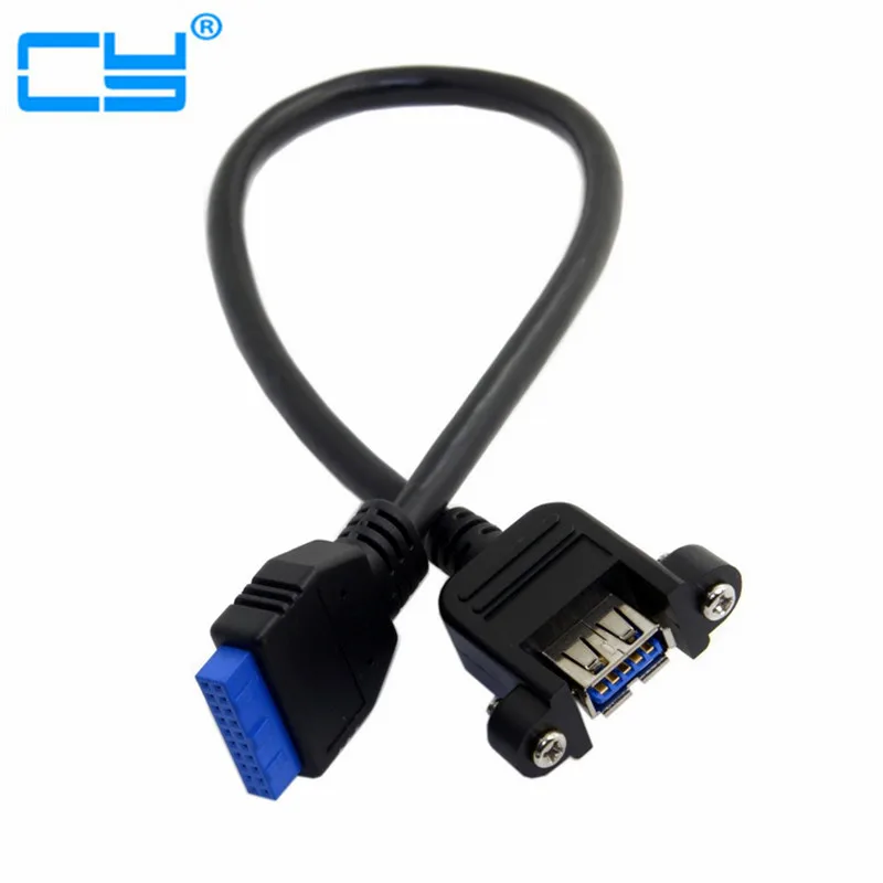 USB 3 0 Однопортовый гнездовой винтовой Тип крепления к прямоугольной материнской