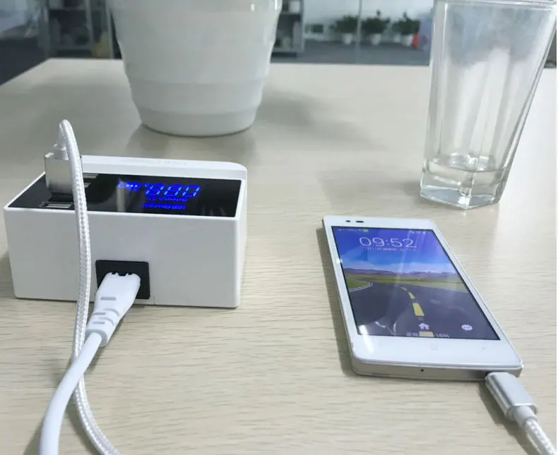 4 порта USB зарядное устройство адаптер станция концентратор светодиодный дисплей Мобильный телефон настенное зарядное устройство для iPhone samsung Xiaomi USB зарядное устройство Подставка держатель