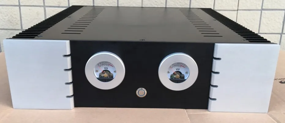 Алюминиевый VU усилитель шасси/чехол для домашнего аудио усилителя (размер 430*417*120